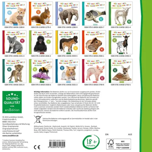 Kinder Ars Edition GmbH 0-3 Jahre-Hör mal rein, wer kann das sein? Bauernhoftiere