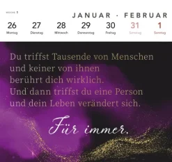 Lappan Verlag Postkartenkalender-I burn for you - Romance-Postkartenkalender 2026