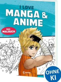 Loewe Verlag GmbH Artbooks & Handbücher-I love Manga & Anime - Das Malbuch