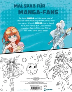 Loewe Verlag GmbH Artbooks & Handbücher-I love Manga & Anime - Das Malbuch