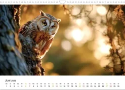 Im Reich der Eulen (Wandkalender 2026 DIN A3 quer), Monatskalender*Calvendo Discount