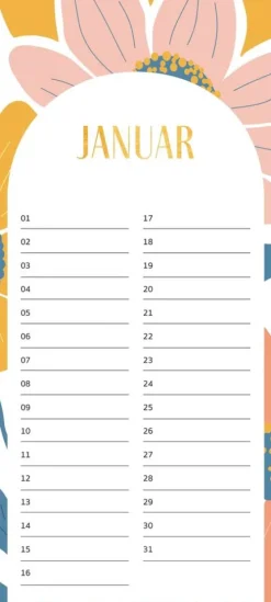 Immerwährender Geburtstagskalender Blumen*Groh Verlag Outlet