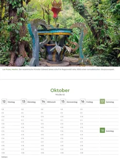 Kunth Kalender Wochenkalender*In 52 Gärten um die Welt - KUNTH Tischkalender 2026