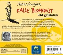 Oetinger Media GmbH Kinder- & Jugendbücher·Krimis*Kalle Blomquist 2. Kalle Blomquist lebt gefährlich. Hörspielklassiker,1 Audio-CD