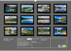 Calvendo Wandkalender-KANADA - Rocky Mountains (Wandkalender 2026 DIN A2 quer), Monatskalender