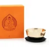 Klangschalen-Center Achtsamkeit & Gesundheit-Kleine Klangschale mit hellem Klang in origineller Box mit Buddha-Aufdruck