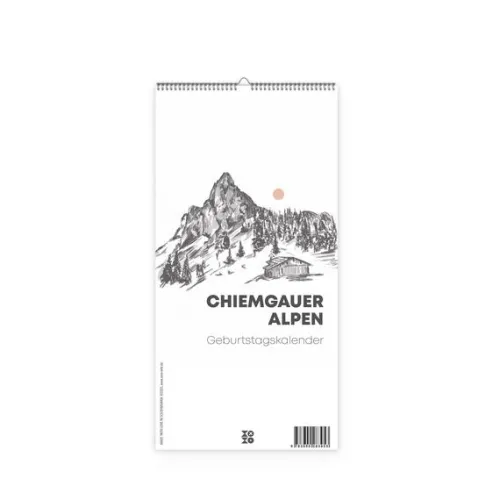 NOVA MD Geburtstagskalender-Kleiner Geburtstagskalender "Chiemgauer Alpen", ohne Jahreszahl