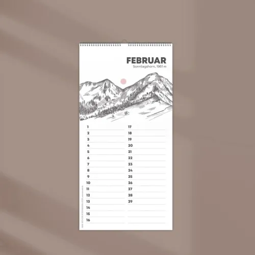 NOVA MD Geburtstagskalender-Kleiner Geburtstagskalender "Chiemgauer Alpen", ohne Jahreszahl