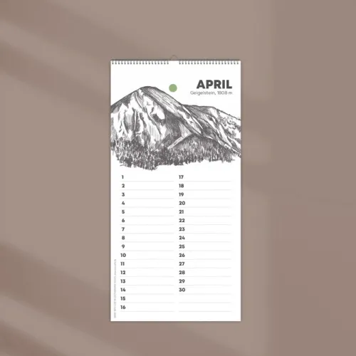 NOVA MD Geburtstagskalender-Kleiner Geburtstagskalender "Chiemgauer Alpen", ohne Jahreszahl
