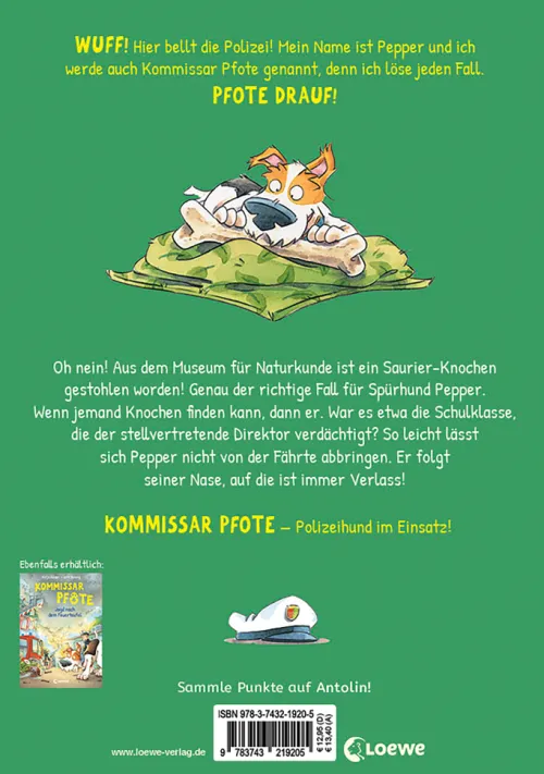 Kommissar Pfote (Band 9) - Tatort Dino-Museum*Loewe Verlag GmbH