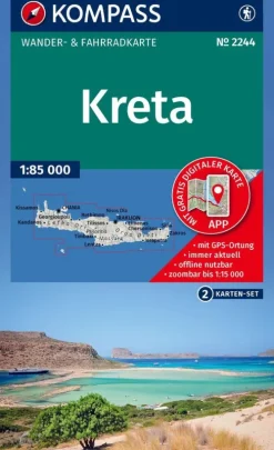 Kompass Karten GmbH Wandern|Karten & Atlanten-Kreta 1:60 000