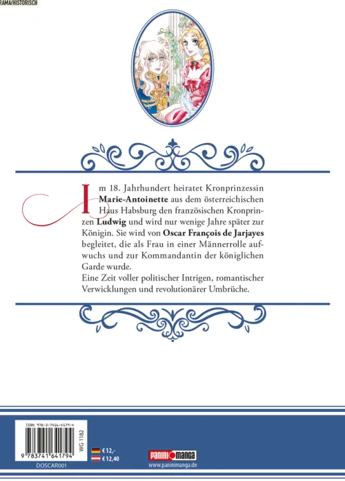 Panini Verlags GmbH Biografien & Erinnerungen|Love & Romance*Lady Oscar: Die Rose von Versailles 01
