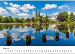 Calvendo Wandkalender-Lübeck - Im Licht der Zeit (Wandkalender 2026 DIN A3 quer), Monatskalender