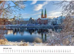 Calvendo Wandkalender-Lübeck - Im Licht der Zeit (Wandkalender 2026 DIN A3 quer), Monatskalender