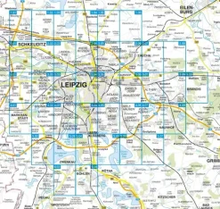 Leipzig und Umgebung 1 : 20 000. Buchstadtplan*Barthel Dr. New