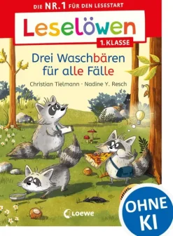 Leselöwen 1. Klasse - Drei Waschbären für alle Fälle*Loewe Verlag Hot