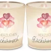 Licht + Teelicht D6H6 "Herzlichen Glückwunsch"*La Vida Clearance
