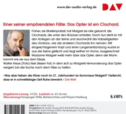 Der Audio Verlag, DAV Krimis & Thriller·Krimi Klassiker*Maigret und der Clochard, 4 Audio-CD