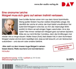 Der Audio Verlag, DAV Krimis & Thriller·Polizeiarbeit & Forensik|Krimis & Thriller·Cosy Crime*Maigret und die kopflose Leiche,4 Audio-CD
