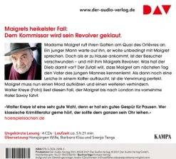 Der Audio Verlag, DAV Krimis & Thriller·Polizeiarbeit & Forensik|Krimis & Thriller·Cosy Crime-Maigret und sein Revolver,4 Audio-CD