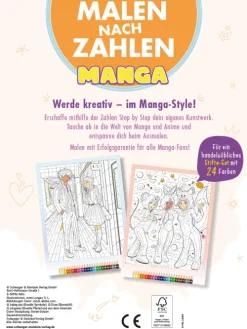 Schwager und Steinlein Artbooks & Handbücher-Malen nach Zahlen Manga
