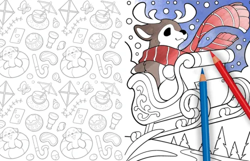 frechverlag GmbH Artbooks & Handbücher-Manga Chibi Ausmalbuch