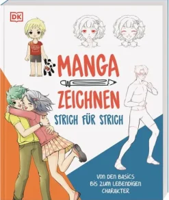 Dorling Kindersley Verlag Artbooks & Handbücher-Manga zeichnen Strich für Strich