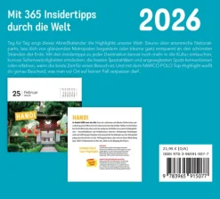 Kunth Kalender Abreiß-Kalender*MARCO POLO: Mit 365 Insidertipps durch die Welt - KUNTH Abreißkalender 2026