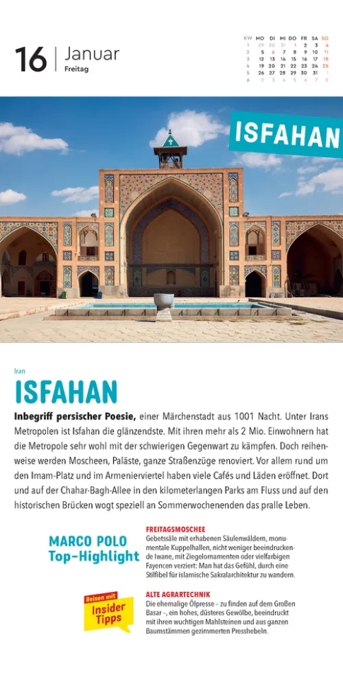 Kunth Kalender Abreiß-Kalender*MARCO POLO: Mit 365 Insidertipps durch die Welt - KUNTH Abreißkalender 2026