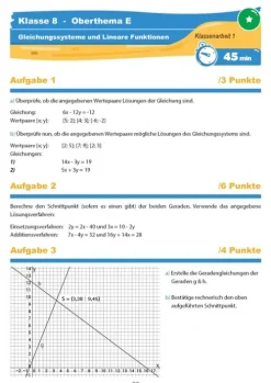 StrandMathe Mittlere Reife·Mathematik-Mathematik Klassenarbeitstrainer Klasse 8 -