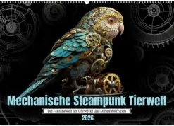 Calvendo Wandkalender-Mechanische Steampunk Tierwelt (Wandkalender 2026 DIN A2 quer), Monatskalender