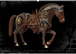 Calvendo Wandkalender-Mechanische Steampunk Tierwelt (Wandkalender 2026 DIN A2 quer), Monatskalender