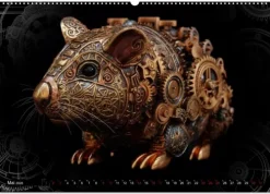 Calvendo Wandkalender-Mechanische Steampunk Tierwelt (Wandkalender 2026 DIN A2 quer), Monatskalender
