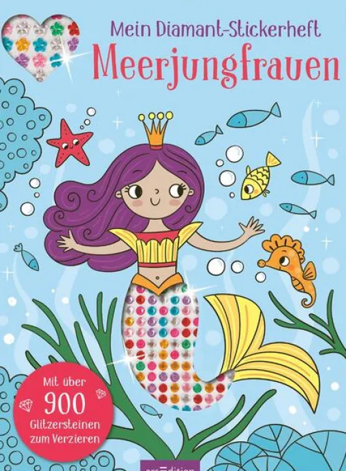 Ars Edition GmbH Stickerhefte-Mein Diamant-Stickerheft - Meerjungfrauen