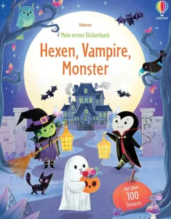 Usborne Verlag Stickerhefte*Mein erstes Stickerbuch: Hexen, Vampire, Monster