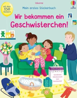 Usborne Verlag Stickerhefte-Mein erstes Stickerbuch: Wir bekommen ein Geschwisterchen!
