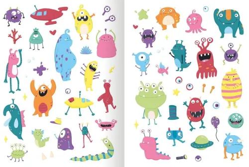 Ars Edition GmbH Stickerhefte-Mein flauschiges Stickerheft - Monster