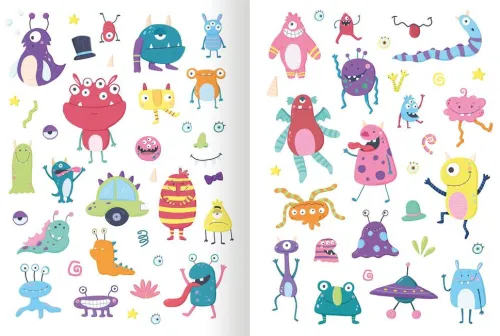 Ars Edition GmbH Stickerhefte-Mein flauschiges Stickerheft - Monster
