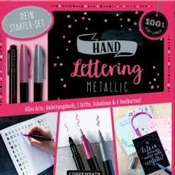Coppenrath, Münster Kalligraphie & Handlettering-Mein Handlettering Metallic Starter-Set