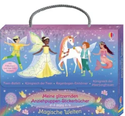 Meine glitzernden Anziehpuppen-Stickerbücher mini: Magische Welten*Usborne Verlag Clearance