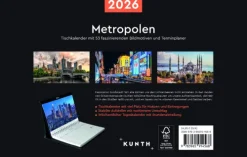 Kunth Kalender Wochenkalender-Metropolen - KUNTH Tischkalender 2026