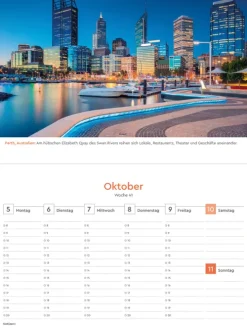 Kunth Kalender Wochenkalender-Metropolen - KUNTH Tischkalender 2026