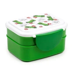Triton-X Küche & Esszimmer-Minecraft Creeper & TNT Clip-Verschluss Stapelbare Bento Lunch Box mit Besteck