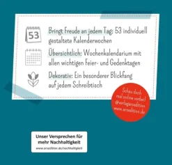 ars edition Wochenkalender-Mini-Wochenkalender Gelassenheit 2026