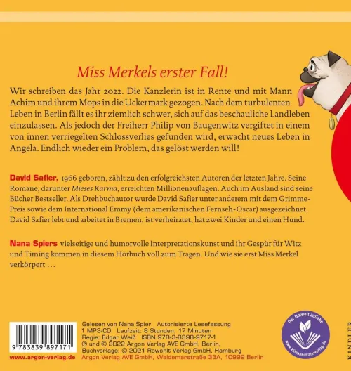 Argon Verlag GmbH Krimis & Thriller·Weibliche Ermittler|Krimis & Thriller·Humor-Miss Merkel: Mord in der Uckermark