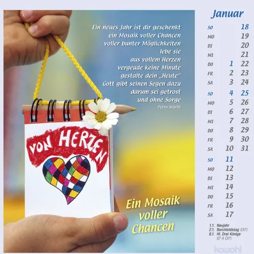Kawohl Postkartenkalender*Mit Hand und Fuß 2026