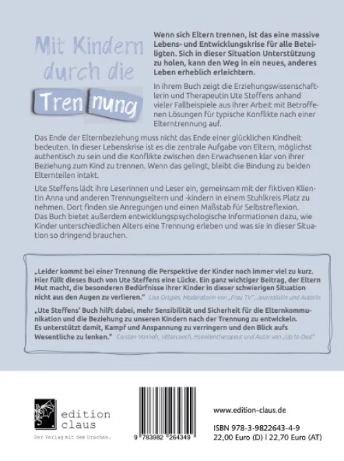 edition claus Familie & Kind*Mit Kindern durch die Trennung - ein therapeutisches Lesebuch