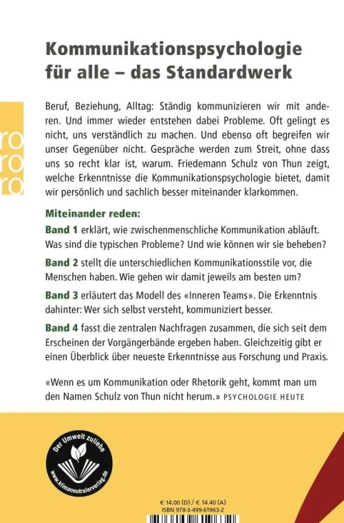 Rowohlt Taschenbuch Medienwissenschaft*Miteinander reden 4