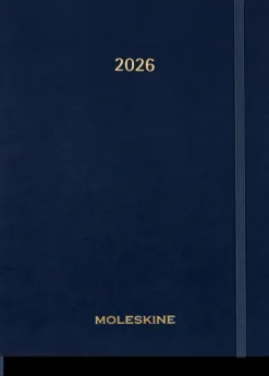 Moleskine Germany GmbH Wochenkalender-Moleskine 15 Monate Essential Wochenkalender 2025/2026, 1 Wo = 2 Seiten, vertikal, XXL, fester Einband, Saphirblau