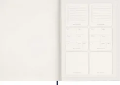 Moleskine Germany GmbH Wochenkalender-Moleskine 15 Monate Essential Wochenkalender 2025/2026, 1 Wo = 2 Seiten, vertikal, XXL, fester Einband, Saphirblau